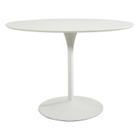OSP Home Furnishings FLWT433-WHT Flower Dining Table with White Top and Base